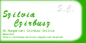 szilvia czirbusz business card